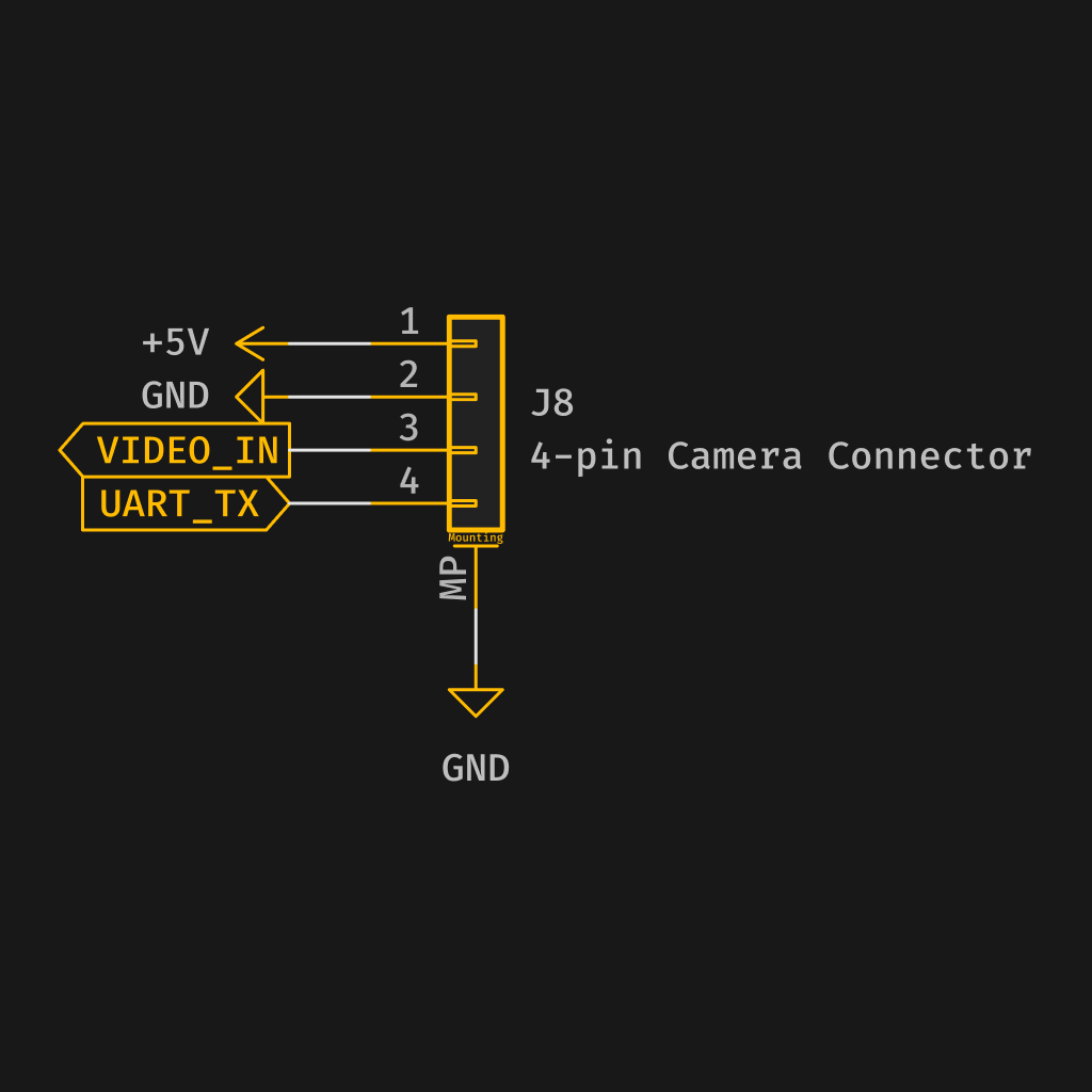4-pin Analog Camera Connector Schematic