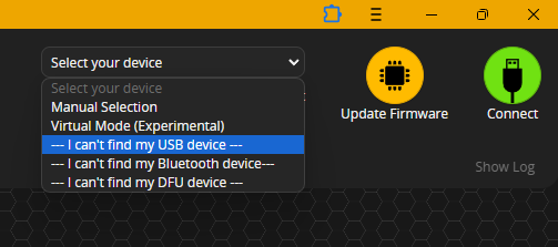 Betaflight App - Add USB device