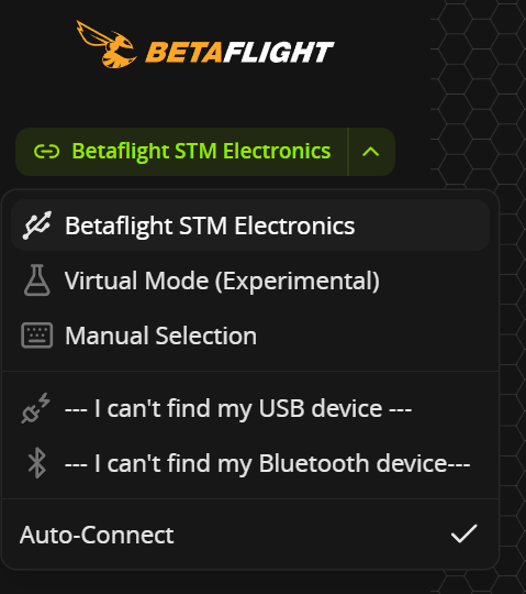 Betaflight App - USB Device
